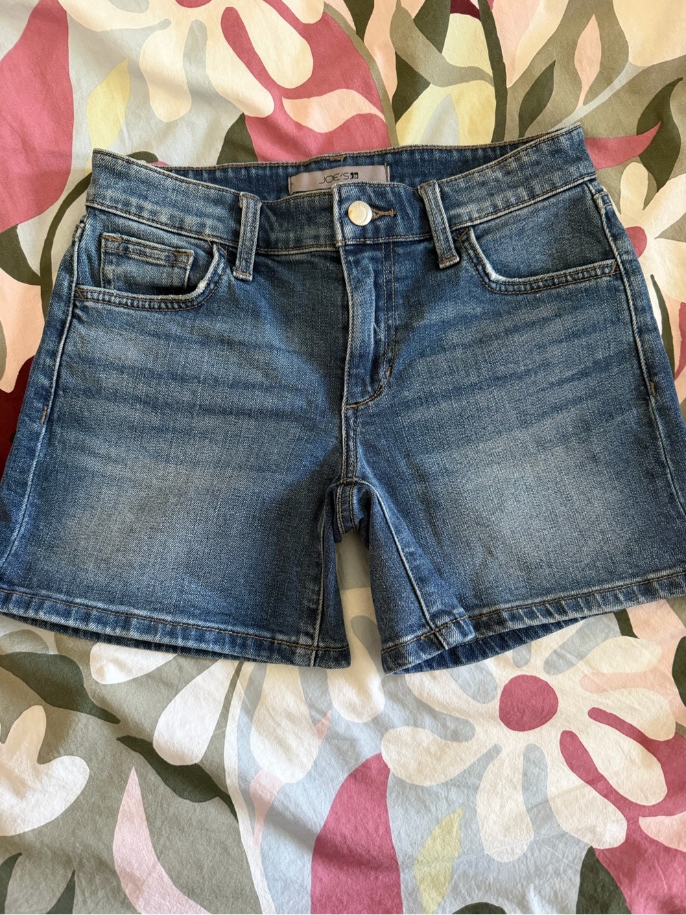 Joe's Jeans Blue Denim Mid-Rise Shorts